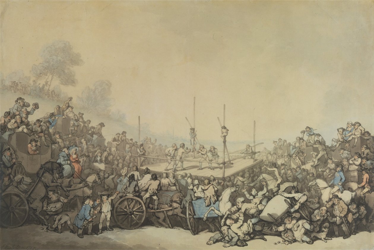 The Prize Fight by Thomas Rowlandson