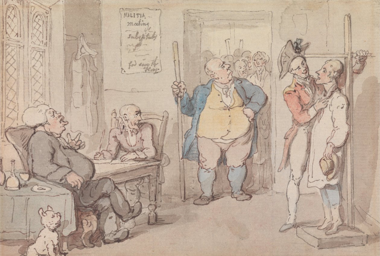 The Recruiting Officer by Thomas Rowlandson