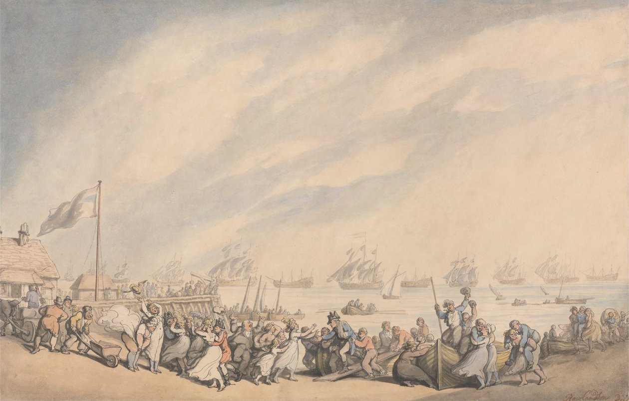 The Return of the Fleet to Great Yarmouth in 1797 by Thomas Rowlandson