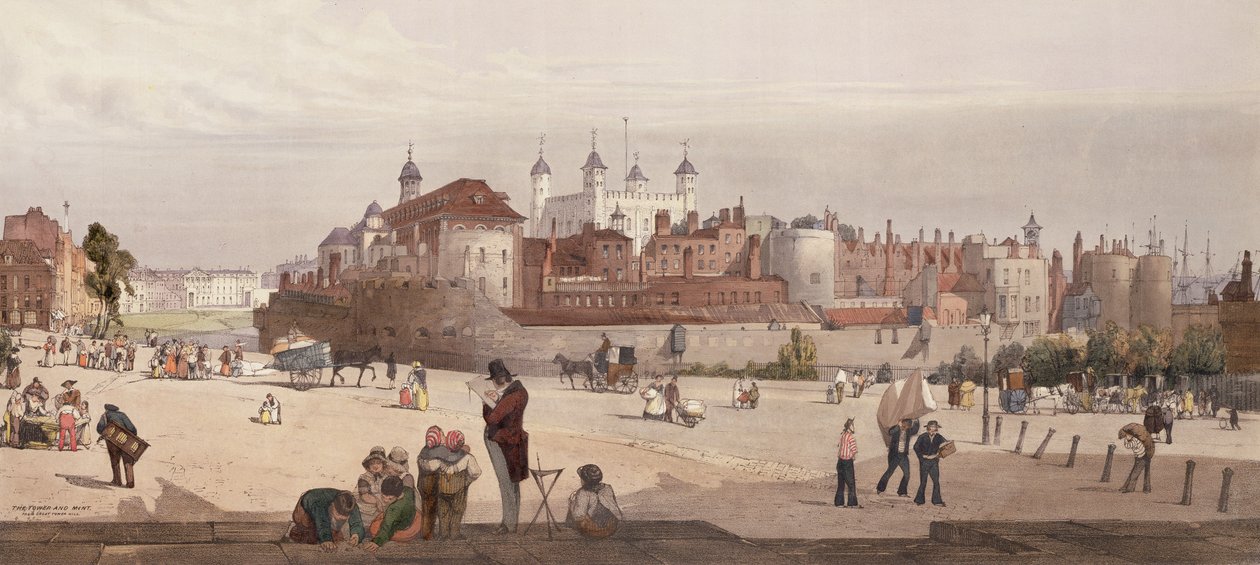 View of the Tower of London and the Royal Mint from Great Tower Hill by Thomas Shotter Boys