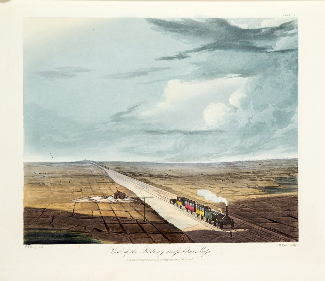 View of the Railway Across Chat Moss by Thomas Talbot Bury