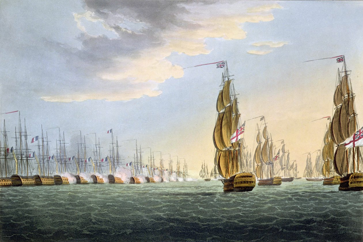 Battle of the Nile, August 1st 1798, Engraved by Thomas Sutherland for J. Jenkins