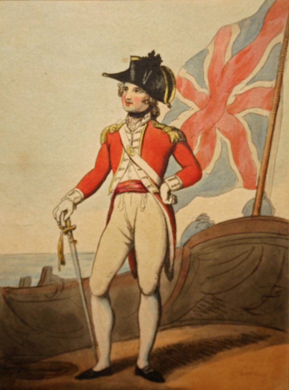 Captain of Marines by Thomas after Rowlandson