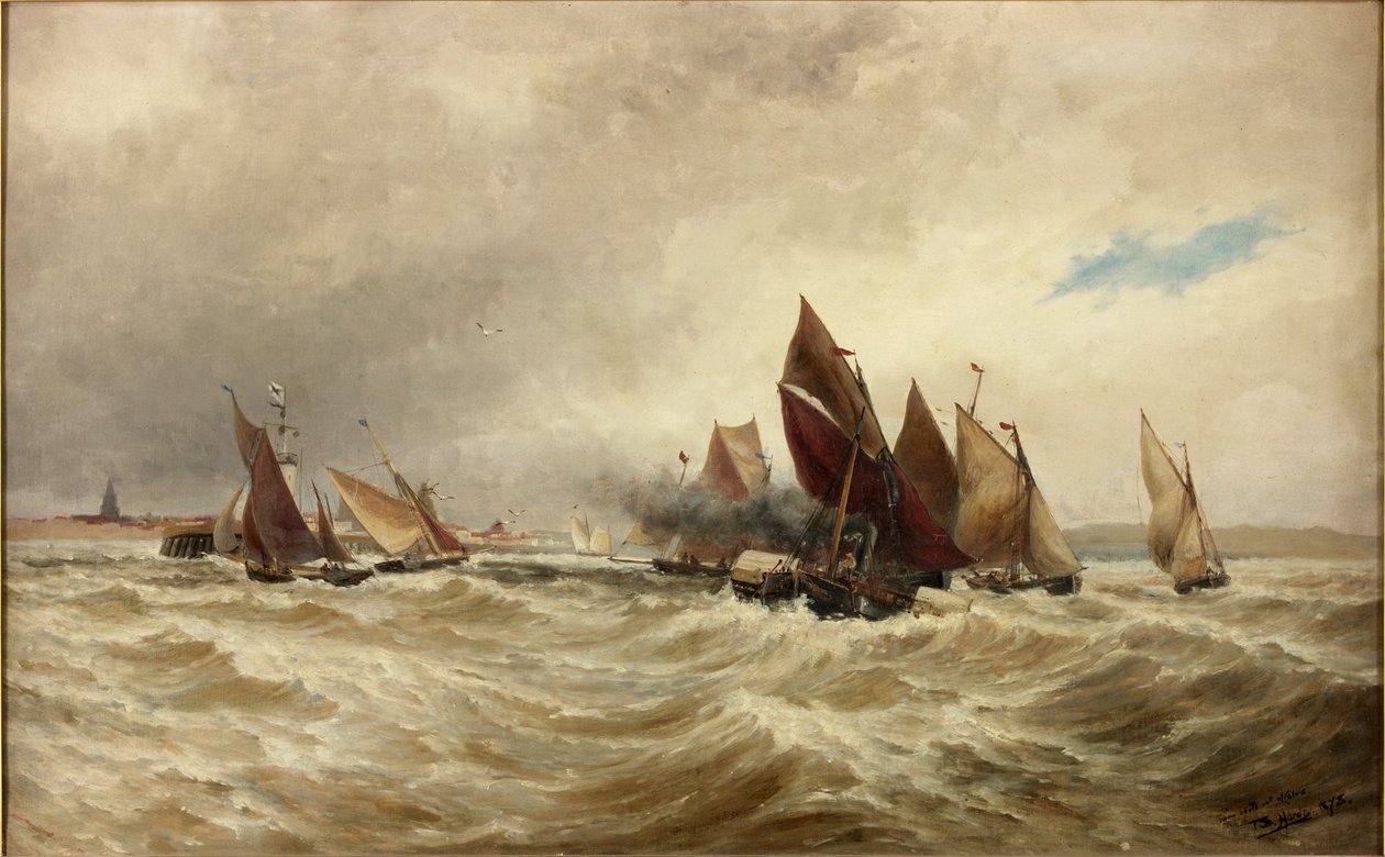 Towing Boats out of Calais by Thomas Bush Hardy