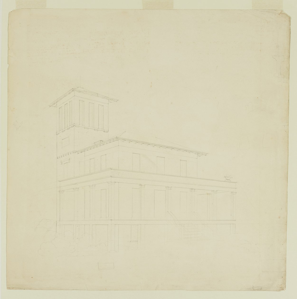 Proposed Villa at Catskill by Thomas Cole