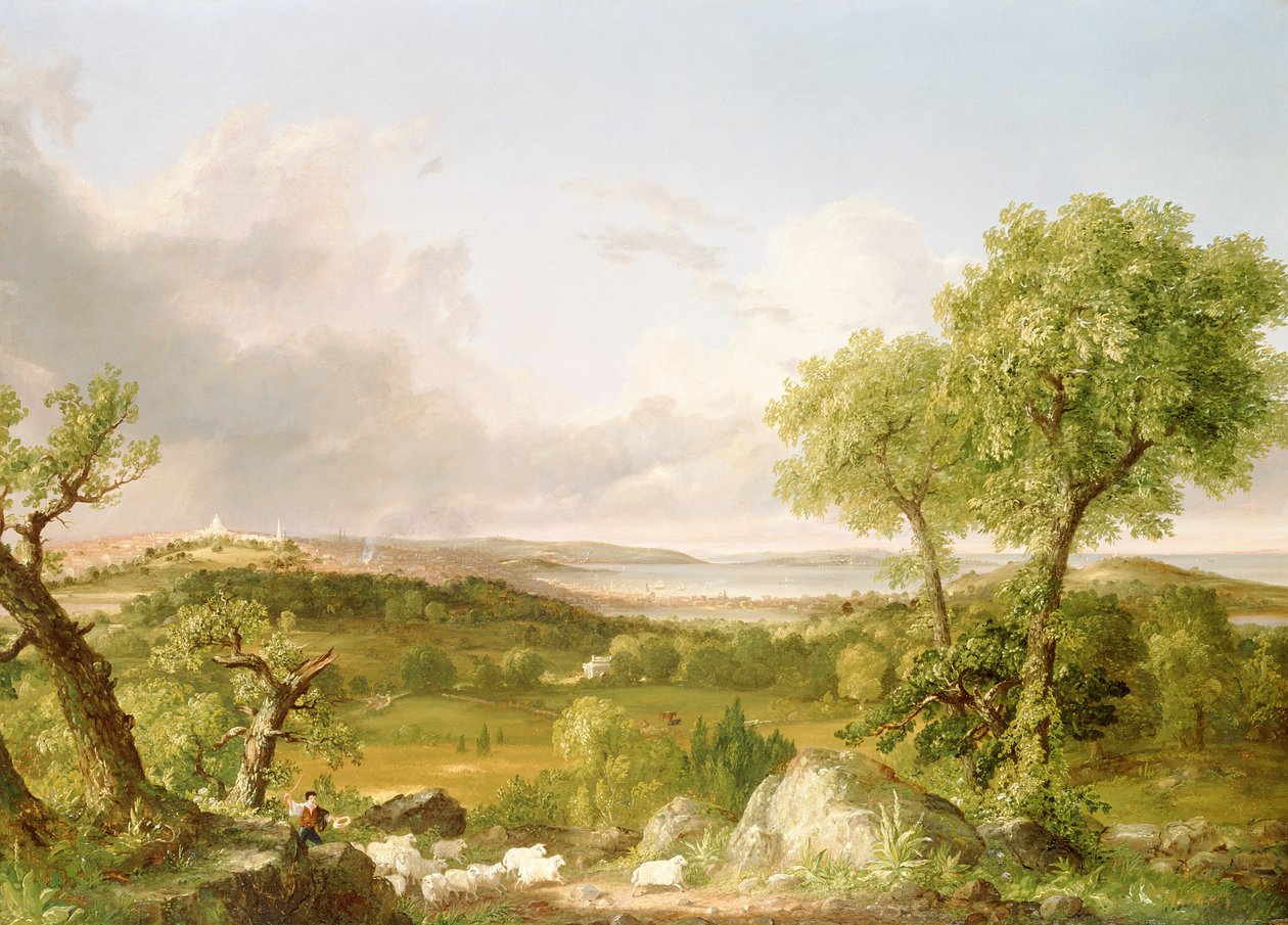 View of Boston by Thomas Cole