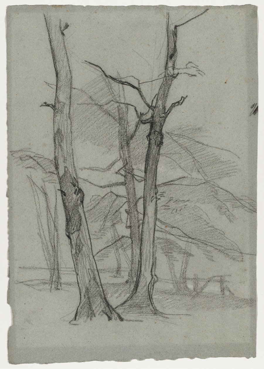 Landscape Study with Trees by Thomas Couture