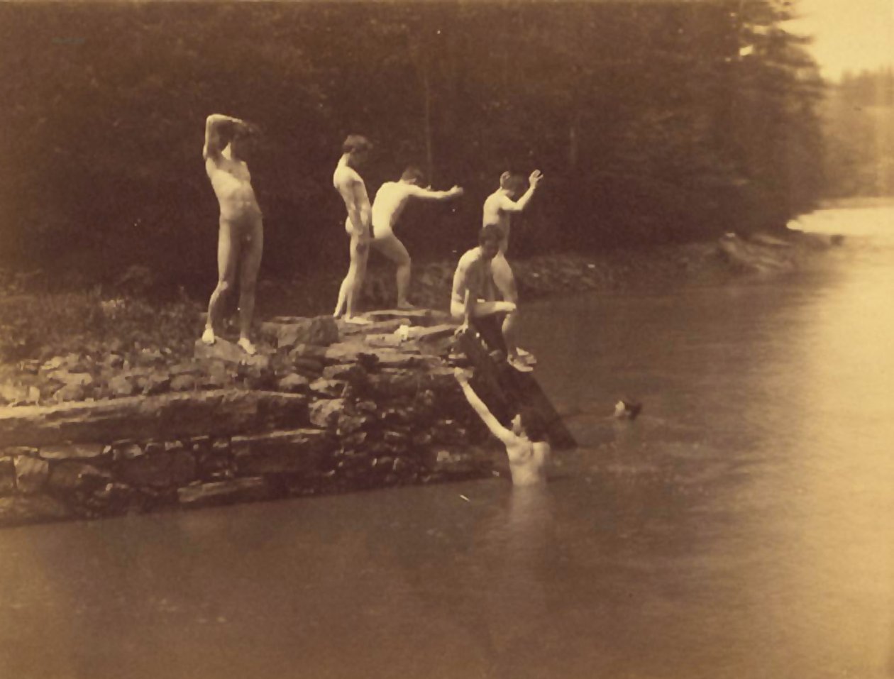 Study for the Swimming Hole by Thomas Cowperthwait Eakins