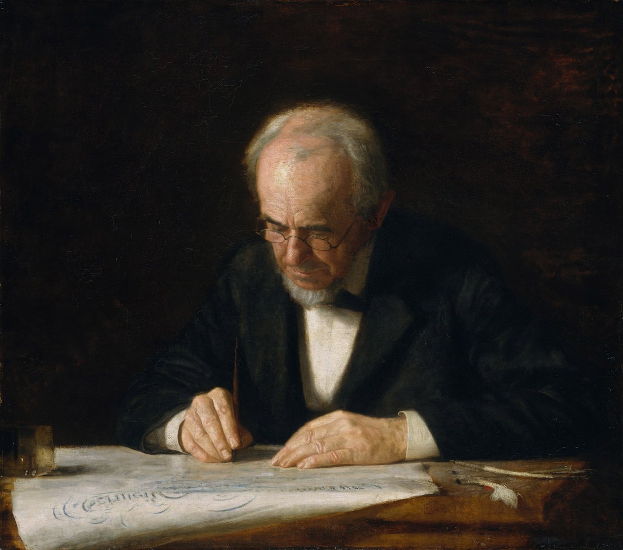 The Writing Master by Thomas Cowperthwait Eakins