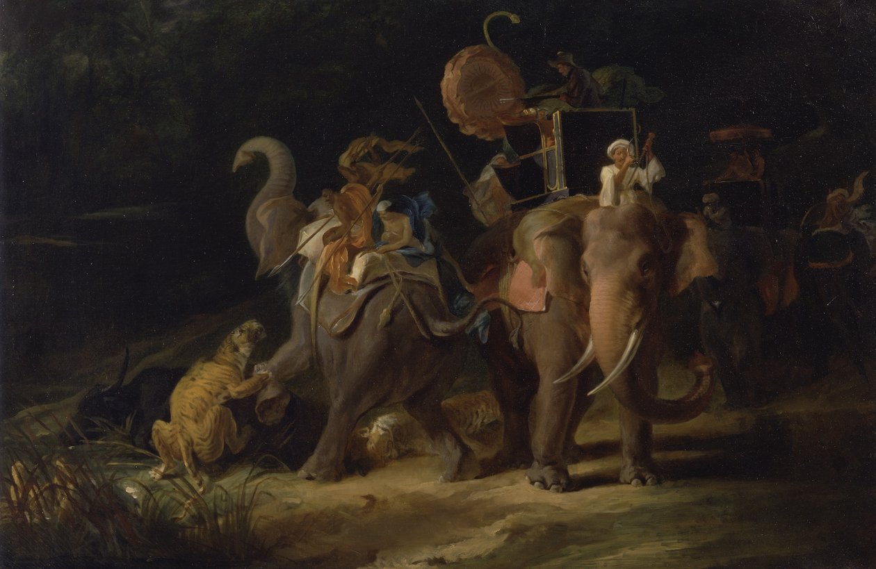 Tiger Hunting in the East Indies by Thomas Daniell