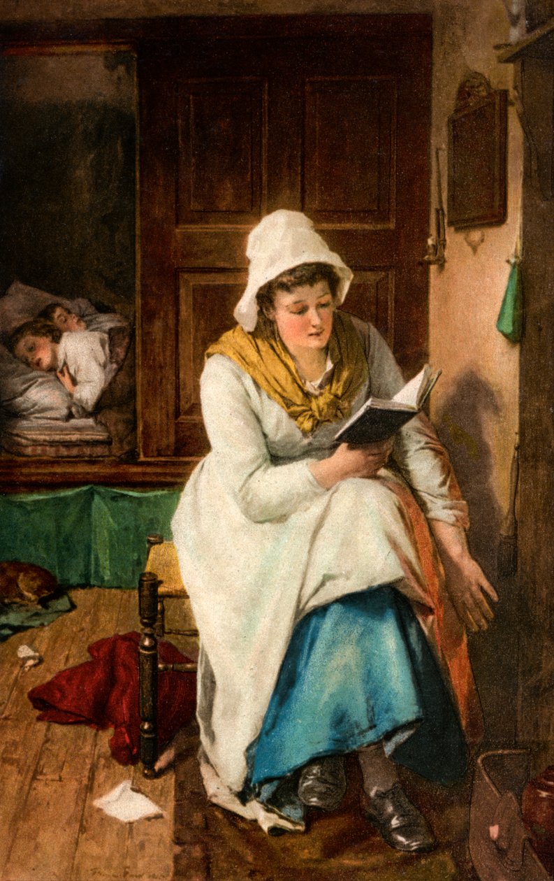 When the Children are Asleep, 1908-1909 by Thomas Faed