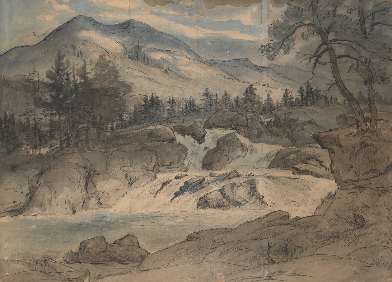 The Labro Falls, 1824-42 by Thomas Fearnley