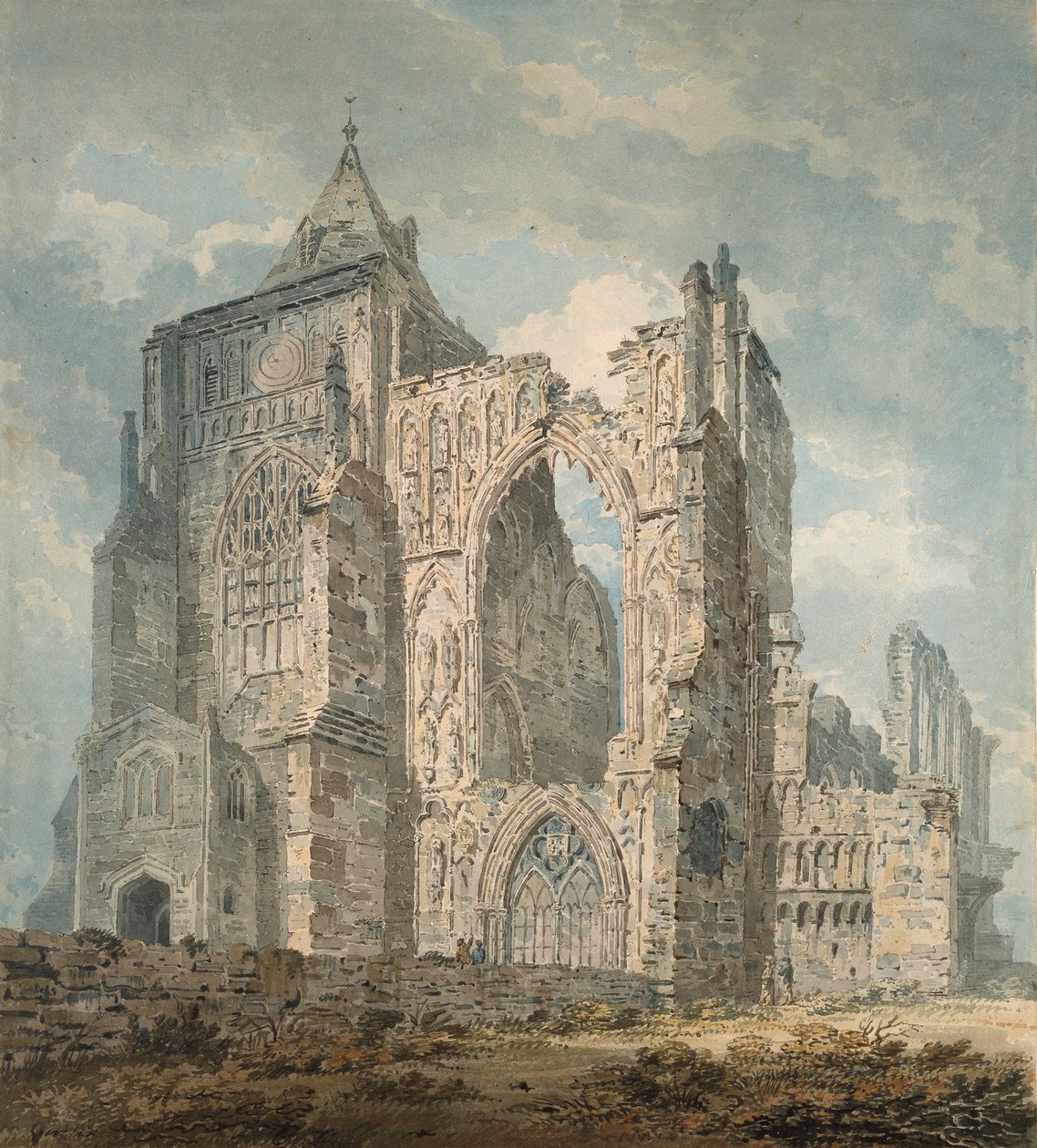 Crowland Abbey, Lincolnshire, c1793 by Thomas Girtin