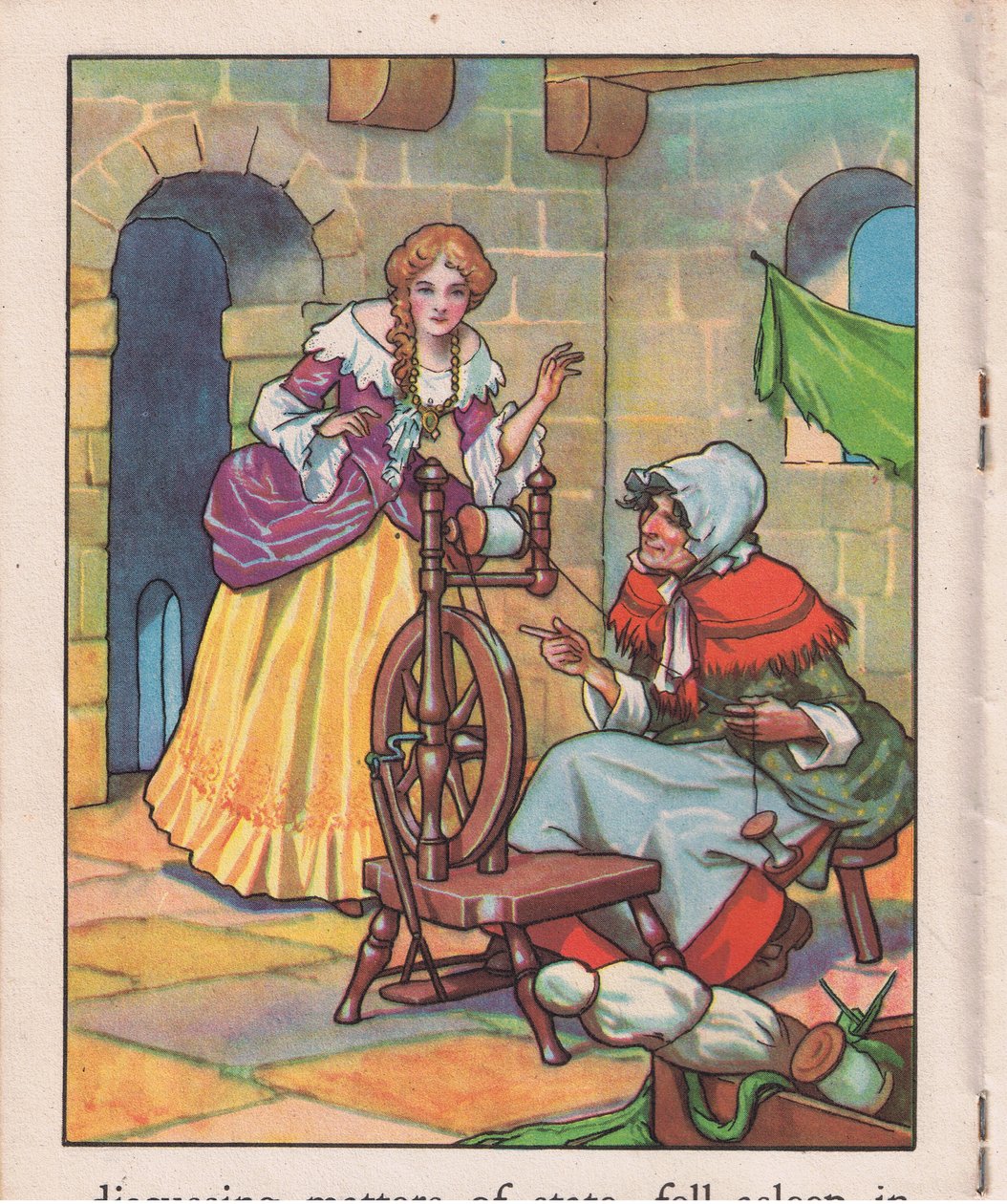 Asleep at the Spinning Wheel by Thomas Heath Robinson
