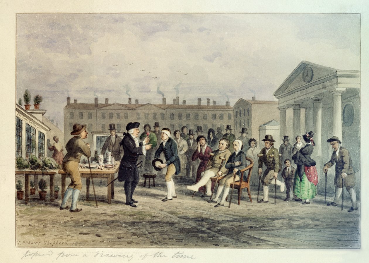 The Quack Doctor, 1857 by Thomas Hosmer Shepherd