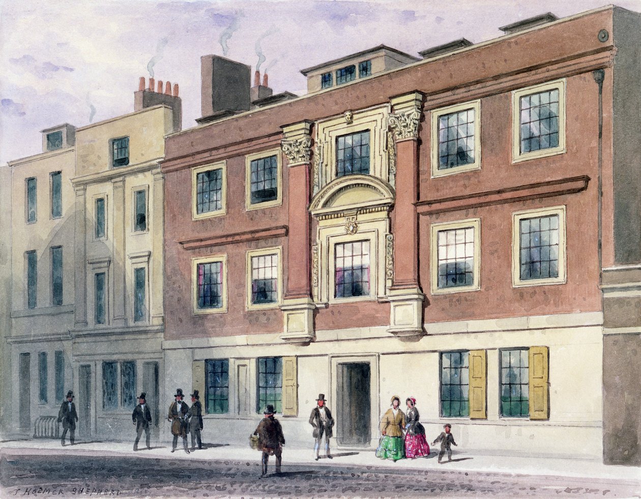 Winchester Street, 1850 by Thomas Hosmer Shepherd