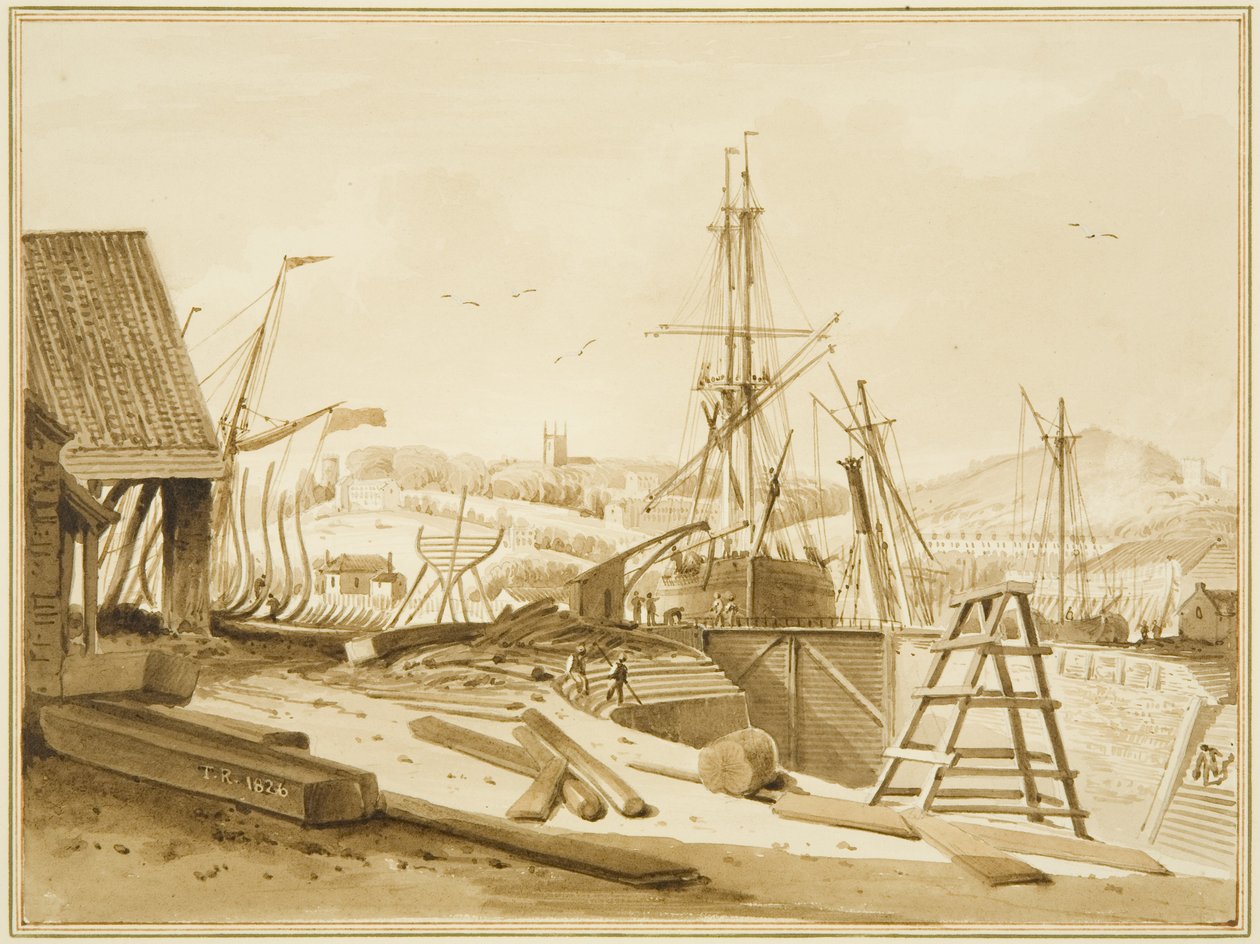 Western Wapping Dock by Thomas Leeson the Elder Rowbotham