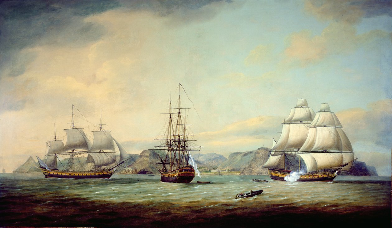 East Indiaman Ceres off St Helena, 1788 by Thomas Luny