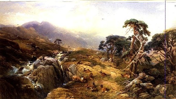 Ben Venue in the Trossachs by Thomas Miles Richardson
