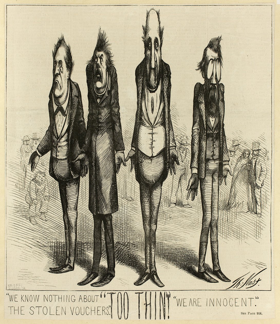 We Know Nothing about the Stolen Vouchers by Thomas Nast