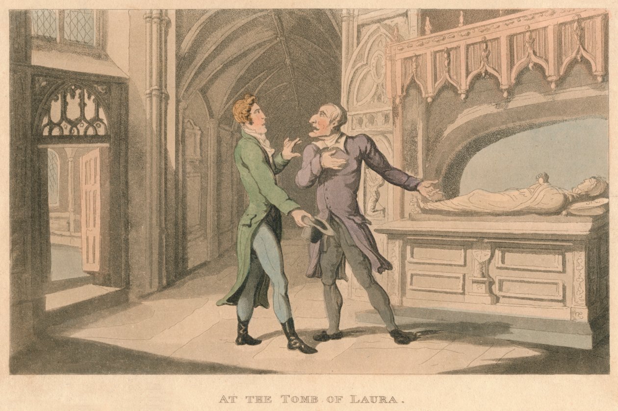 At the Tomb of Laura by Thomas Rowlandson