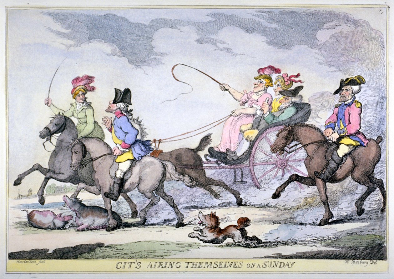 Cits Airing Themselves on a Sunday by Thomas Rowlandson
