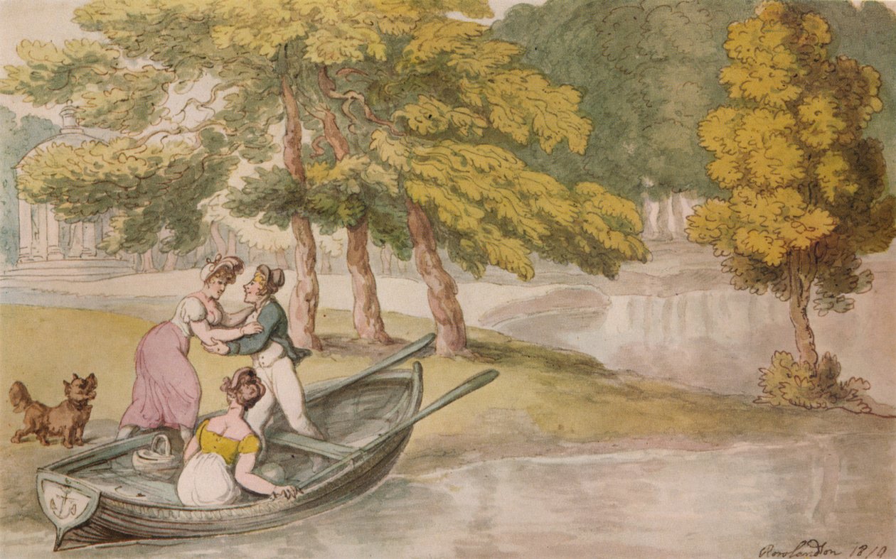 Popes Villa, Twickenham: The Outing by Thomas Rowlandson