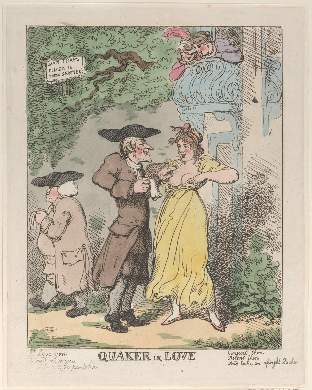 Quaker in Love by Thomas Rowlandson
