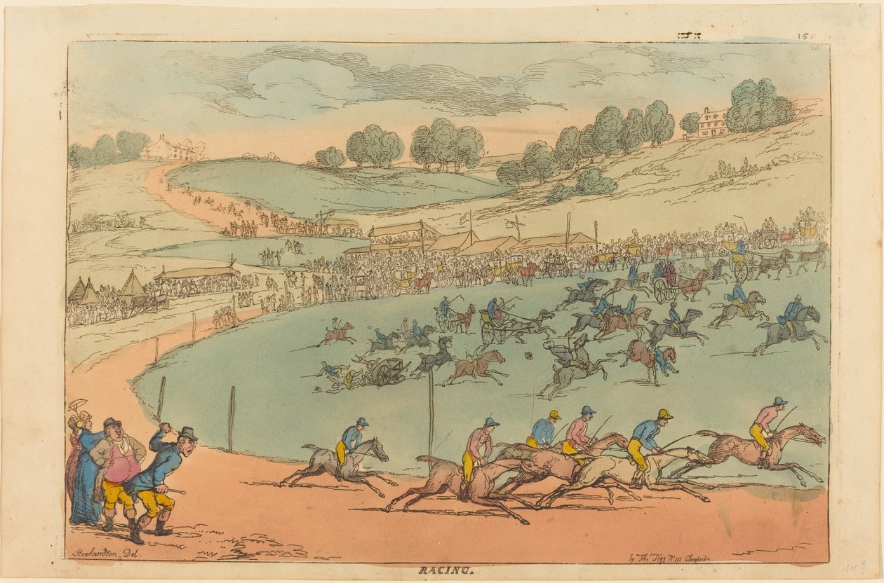 Racing by Thomas Rowlandson