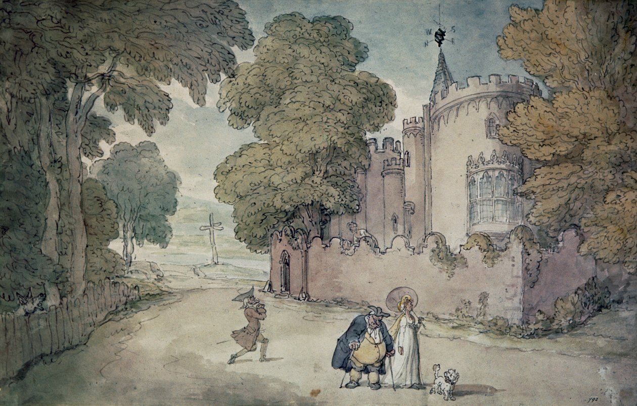 Strawberry Hill by Thomas Rowlandson