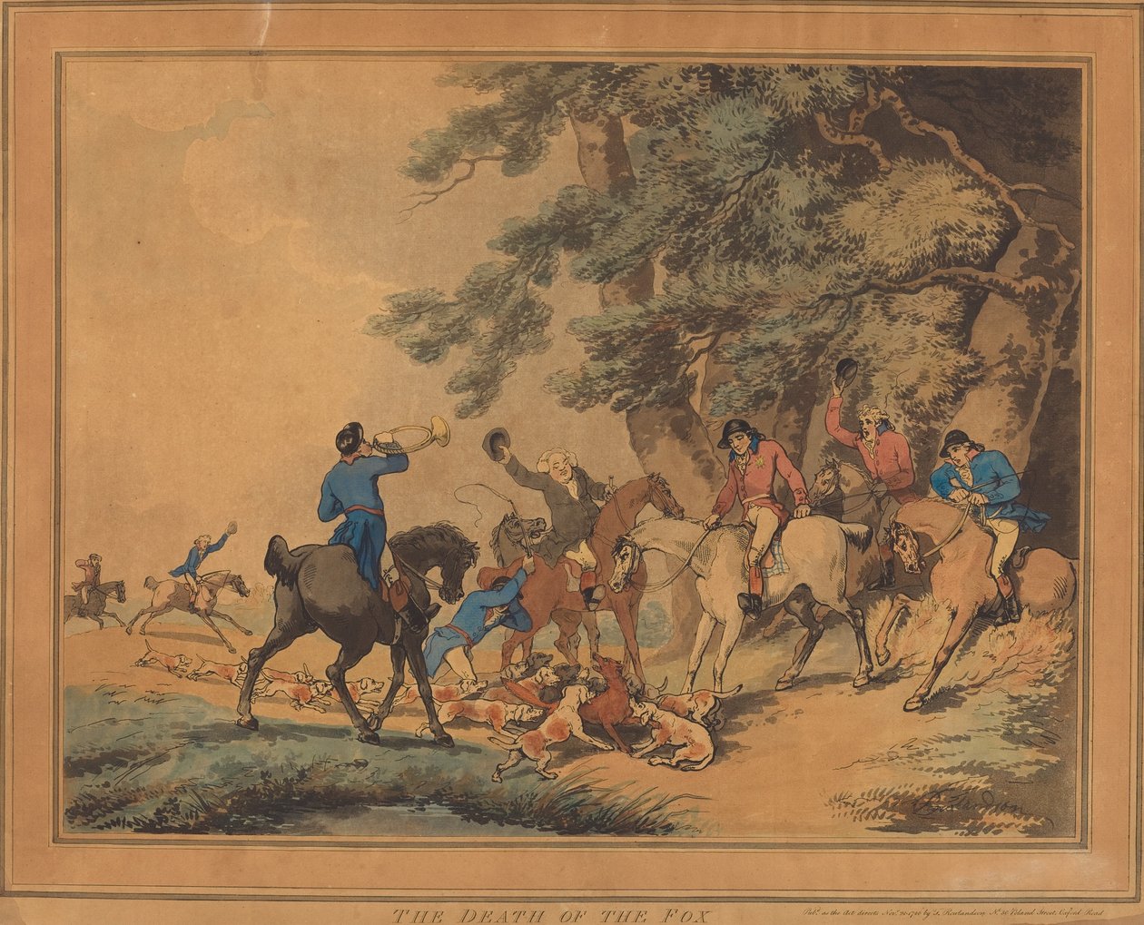 The Death of the Fox by Thomas Rowlandson