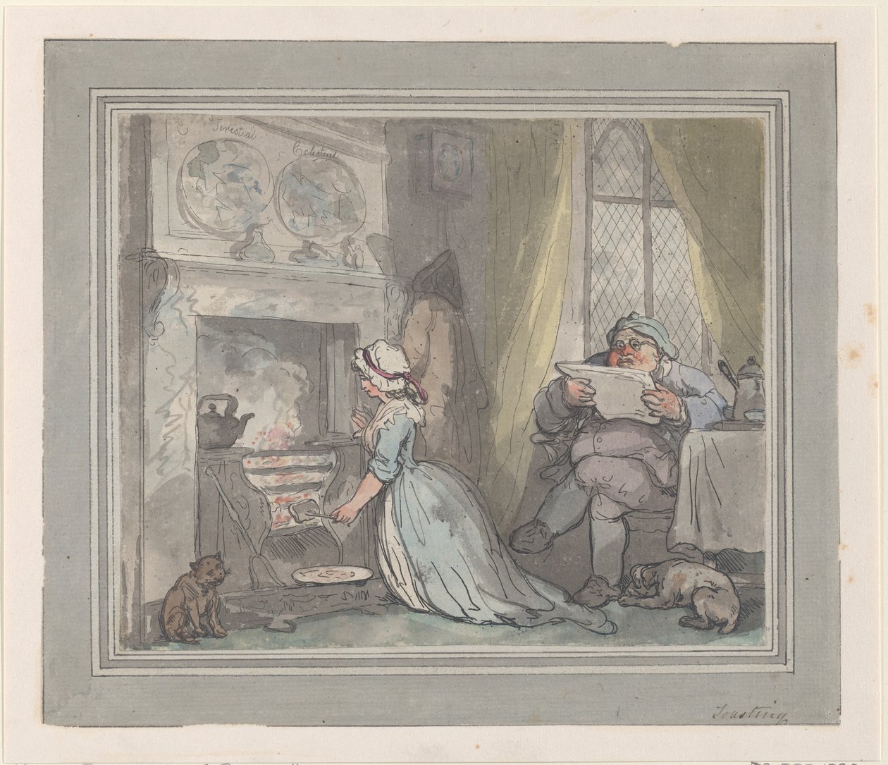 Toasting by Thomas Rowlandson