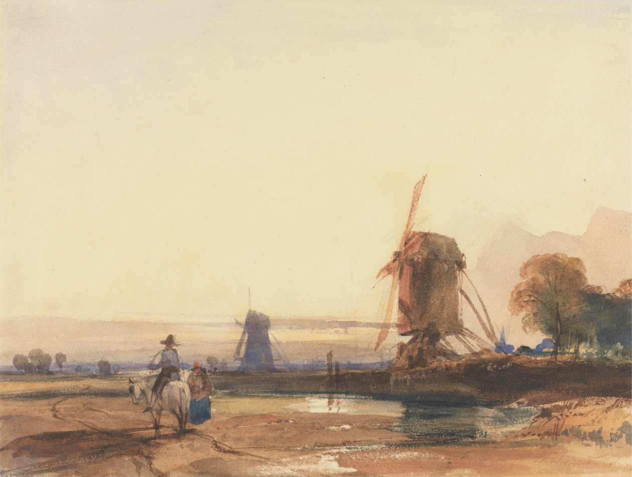 Landscape with Windmills by Thomas Shotter Boys