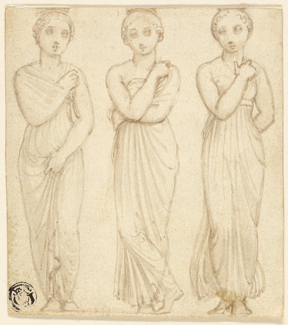 Three Draped Female Figures by Thomas Stothard