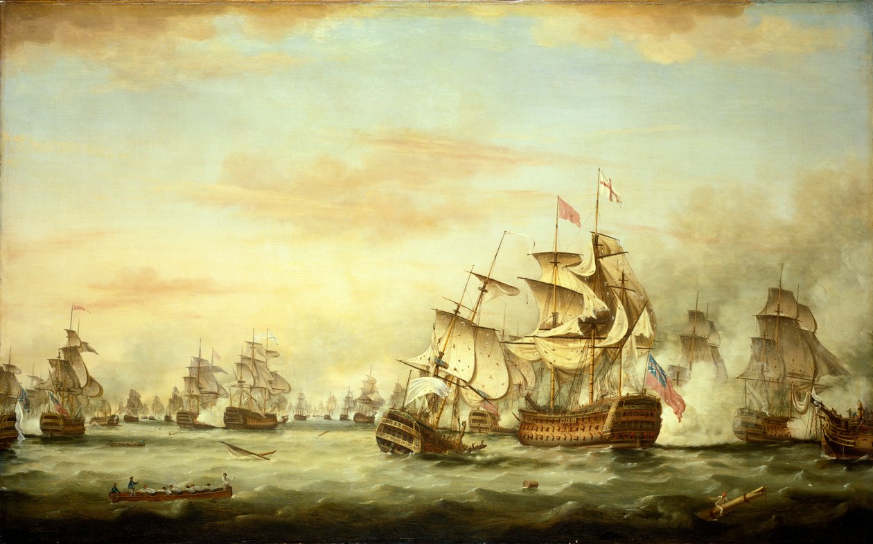 The Battle of the Saints by Thomas Whitcombe