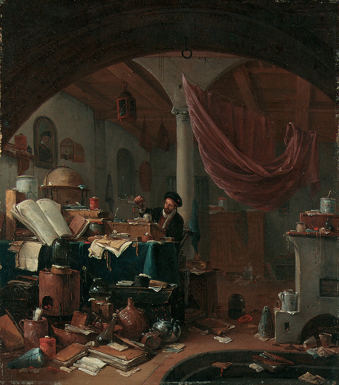 An Alchemist in his Study by Thomas Wyck