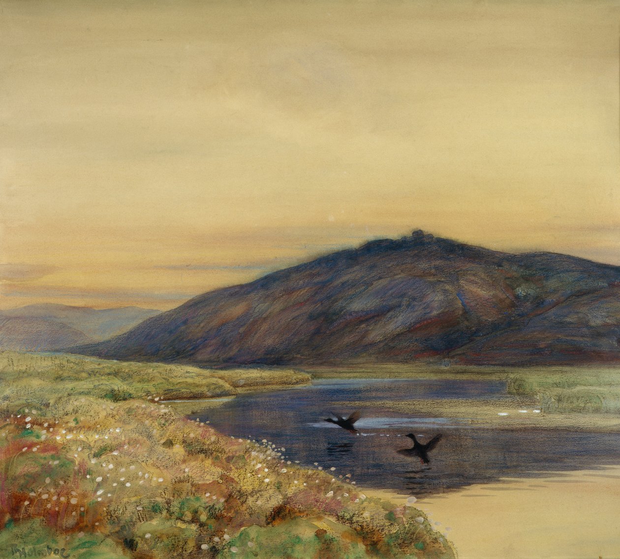 Landscape with Birds by Thorolf Holmboe