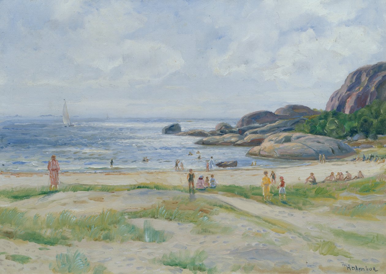 People Bathing by Thorolf Holmboe