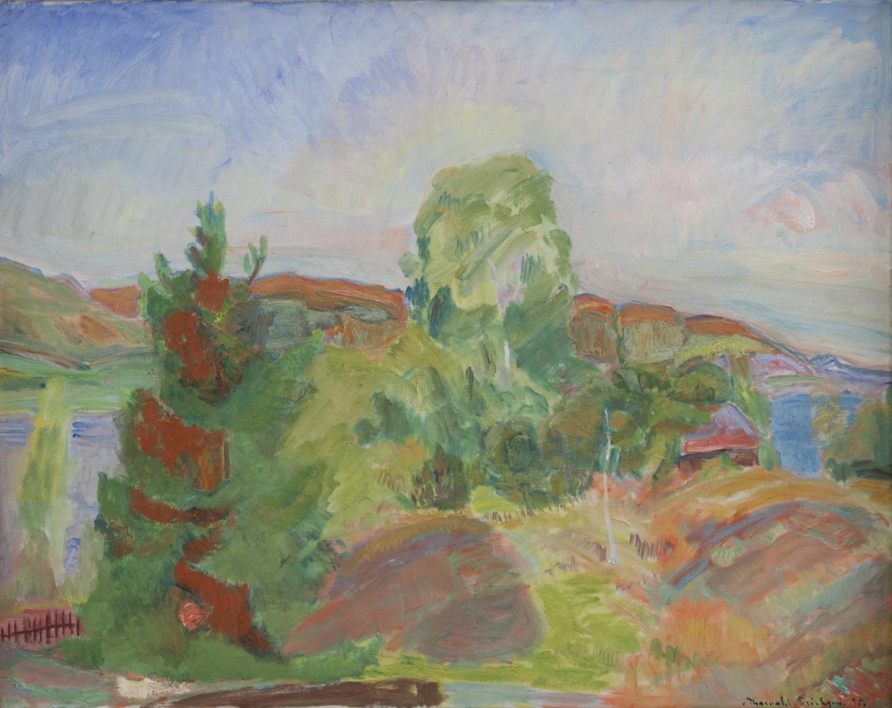 Midsummer. Landscape by Thorvald Erichsen