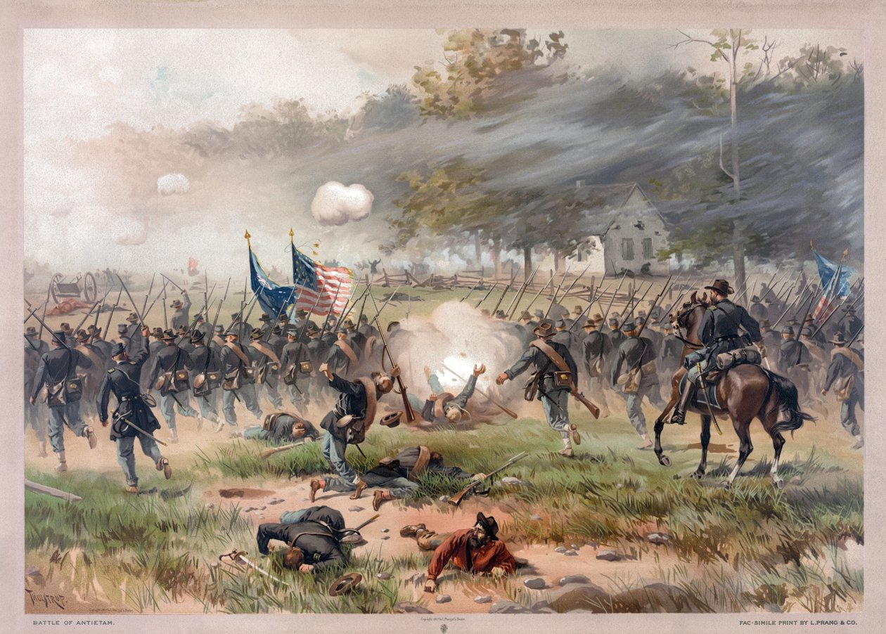 Battle of Antietam, pub. 1887 by Thure de Thulstrup