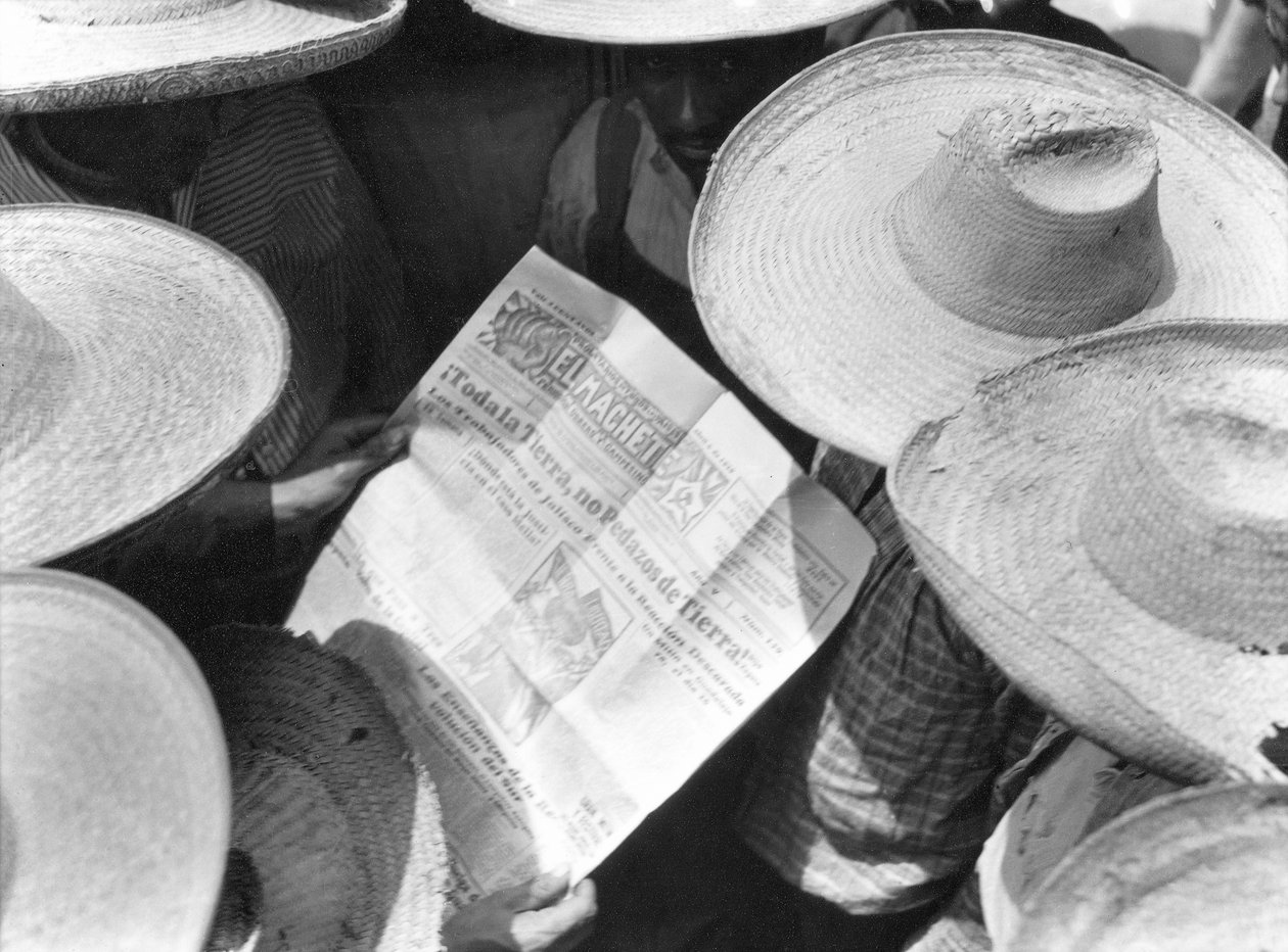Campesinos Reading El Machete, Mexico City by Tina Modotti