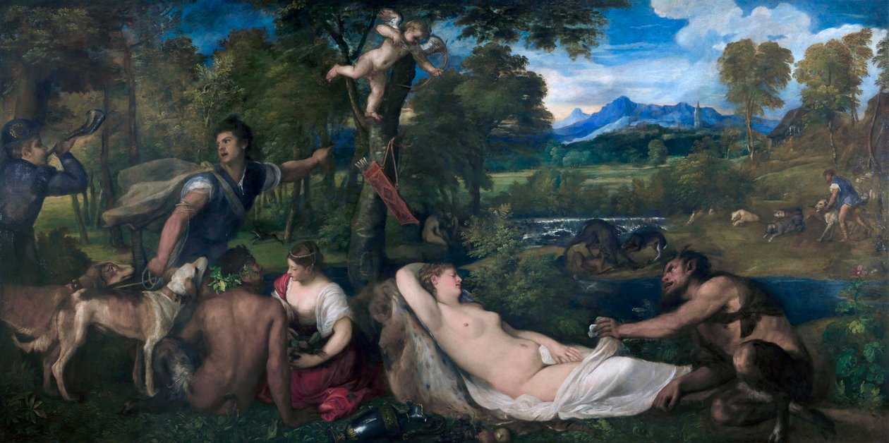 Pardo Venus or Jupiter and Antiope by Tiziano Vecelli