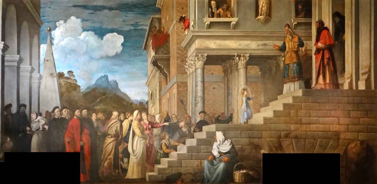 Presentation of the Virgin at the Temple by Tiziano Vecelli