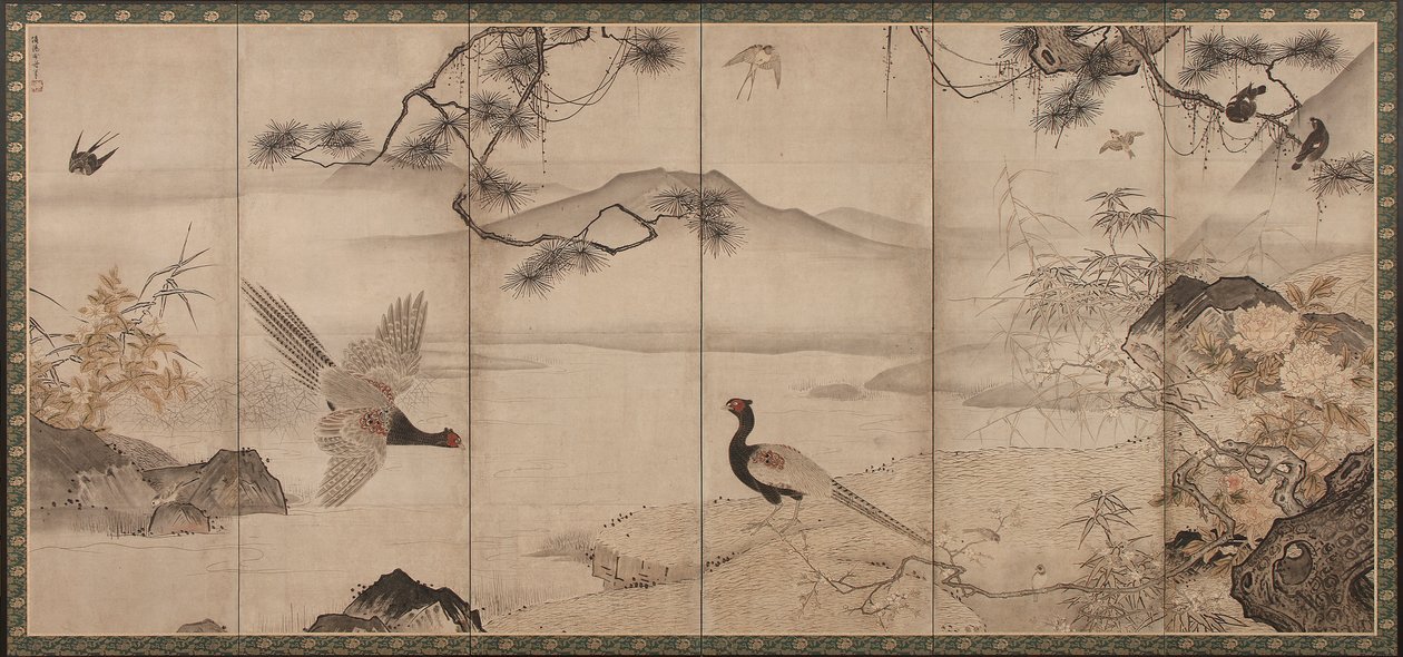 Birds and Flowers of the Four Seasons: Spring and Summer, Muromachi Period by Toyo Sesshu