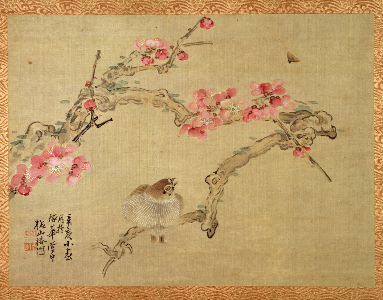 Tree Blossom and Bird by Tsubaki Chinzan
