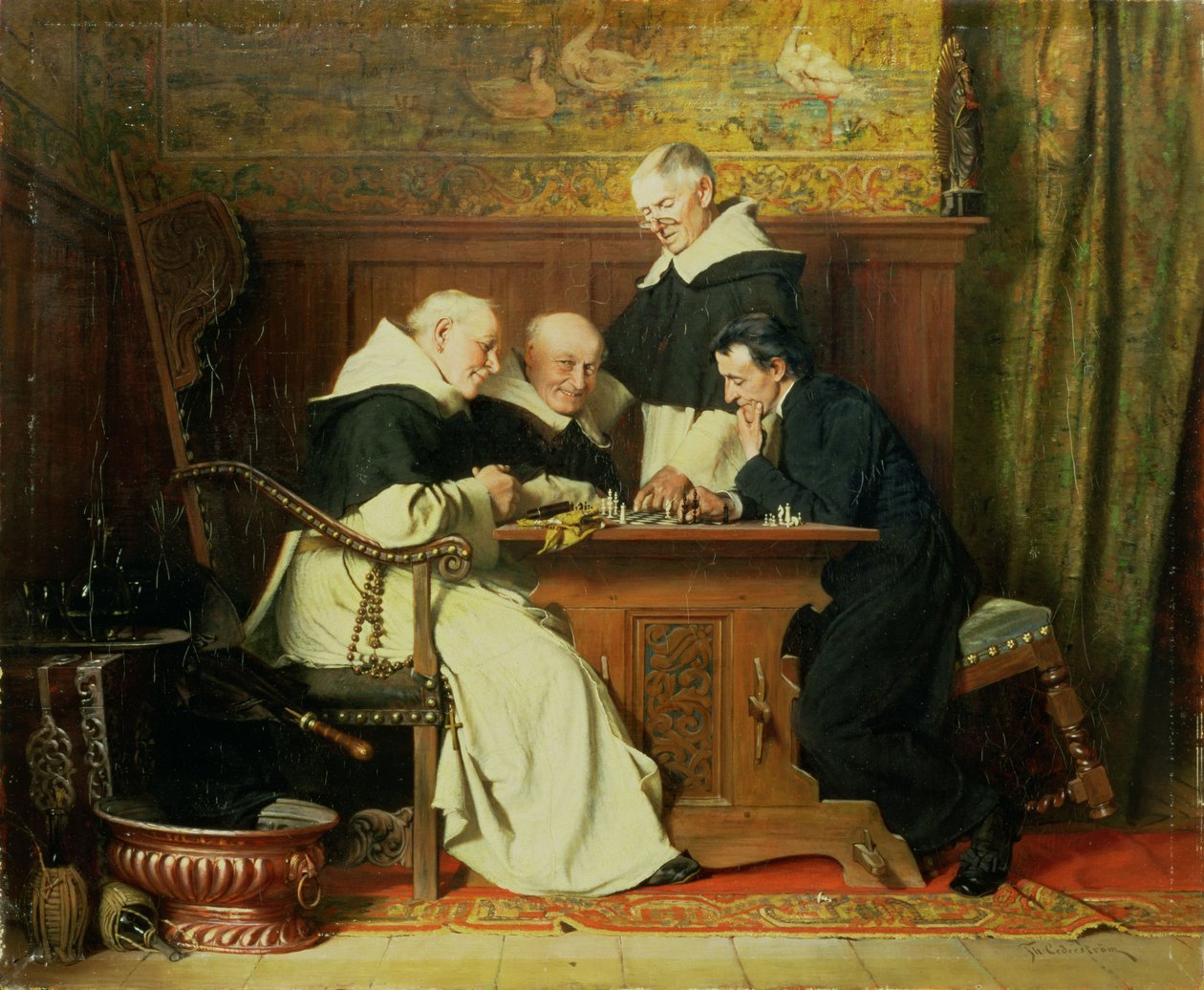 The Chess Players by Ture Nikolaus Cederstrom