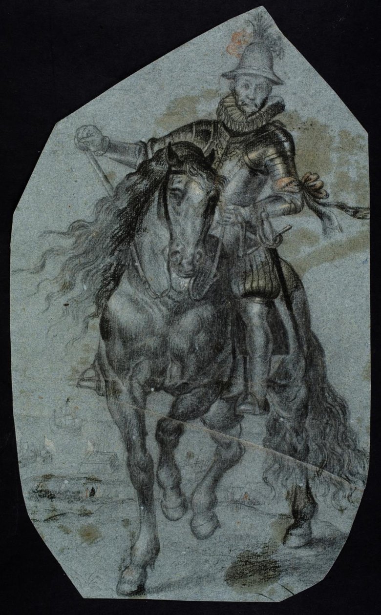 Equestrian Portrait by Ubekendt