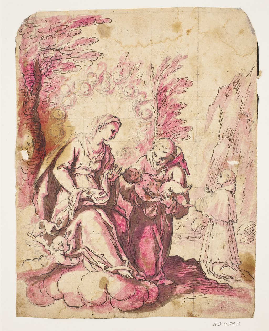Vision of St Antony of Padua by Ubekendt Ubekendt