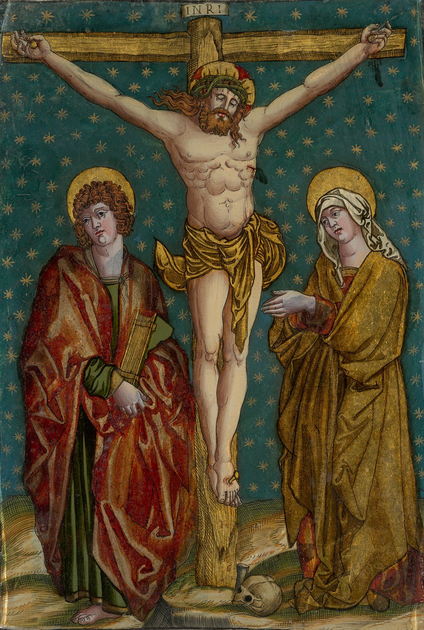 Crucifixion of Jesus with Mary and John by Unbekannt Unbekannt