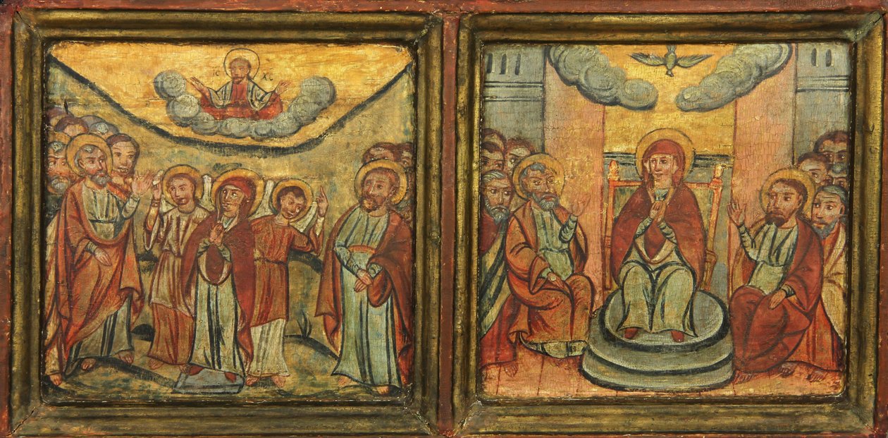 Ascension of Christ. Descent of the Holy Spirit by Unbekannt Unbekannt